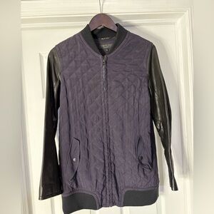 rag & bone Quilted Purple and Black  Jacket.